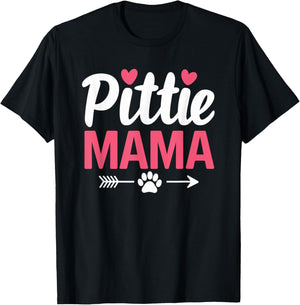Funny Dog Pittie Mom Pitbull Dog Lovers Mothers Day Gifts T-Shirt - T-Shirt | Black