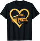School Bus Driver Heart Yellow Bus T-Shirt - T-Shirt | Black