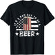 It's a Bad Day to Be a Cold Beer Vintage US Flag 4th of July T-Shirt - T-Shirt | Black