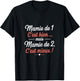 Mamie De 1 C'est Bien mais Mamie De 2 C'est Mieux Grossesse T-Shirt - T-Shirt | Black