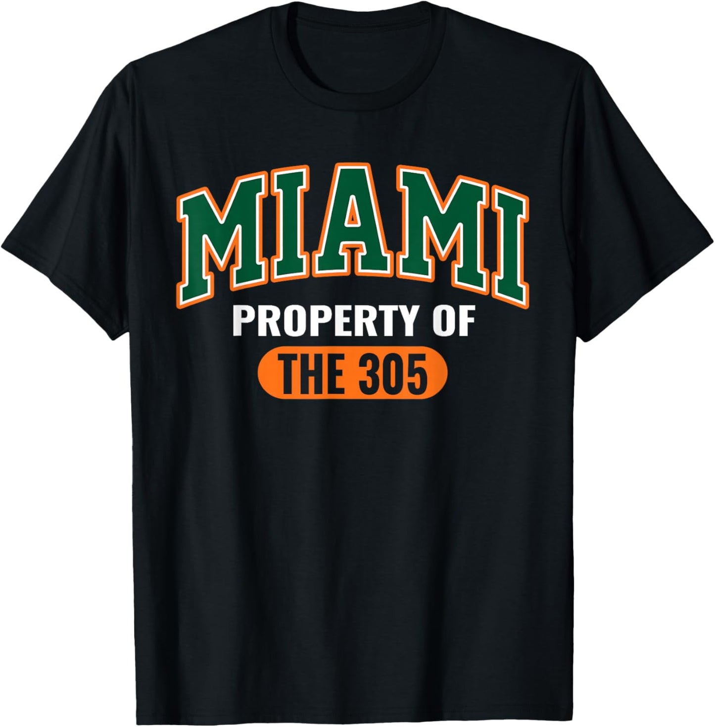 305 Miami Vibes Urban Style Miami Beach Graphic Design T-Shirt - T-Shirt | Black