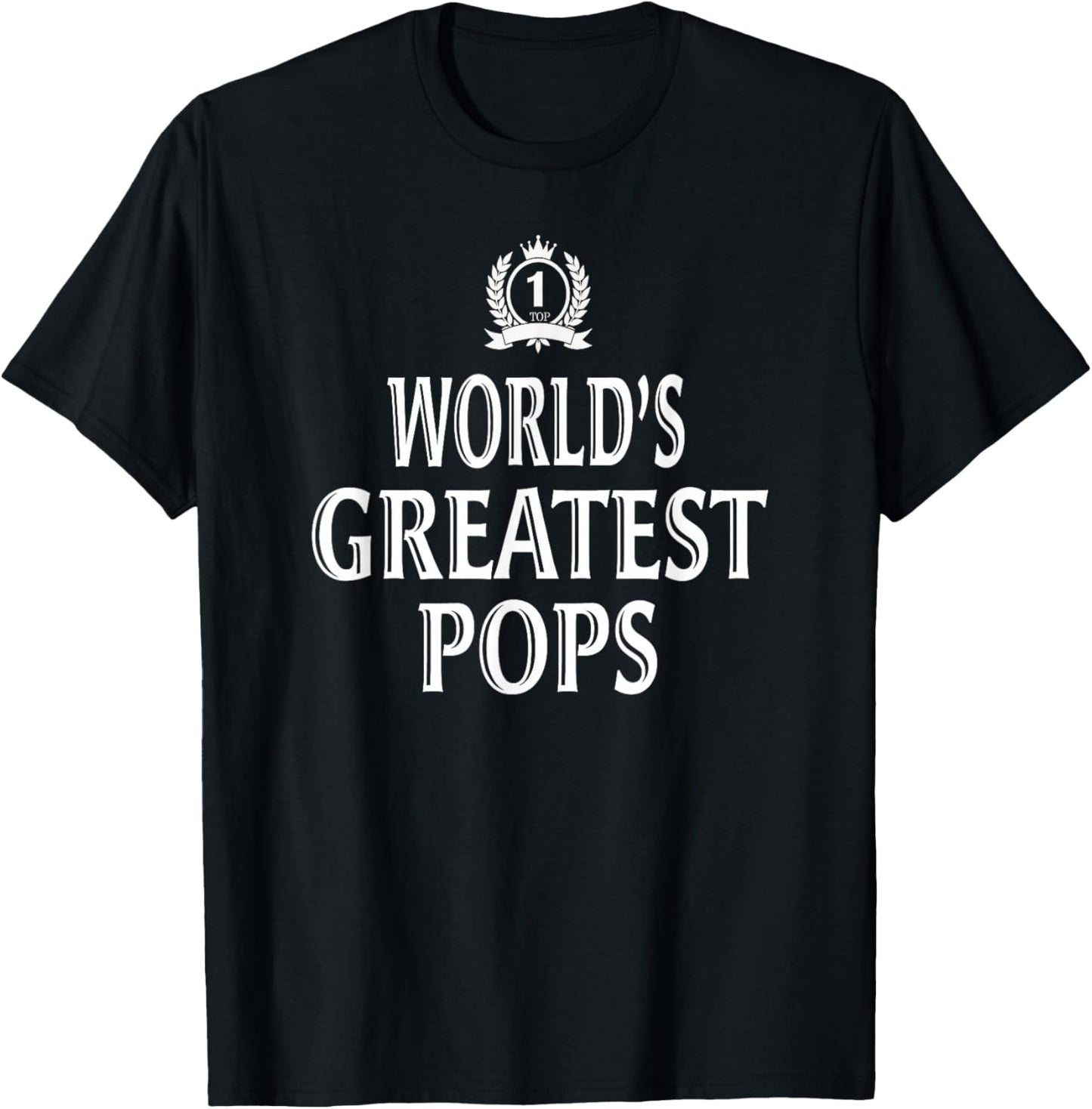 World's Greatest Pops Cool Grandpa T-Shirt - T-Shirt | Black