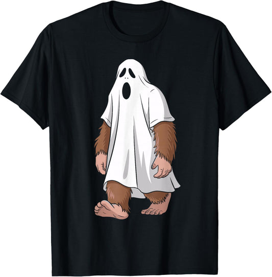 Funny Ghost Bigfoot Lovers Spooky Halloween Costume T-Shirt - T-Shirt | Black