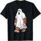 Funny Ghost Bigfoot Lovers Spooky Halloween Costume T-Shirt - T-Shirt | Black