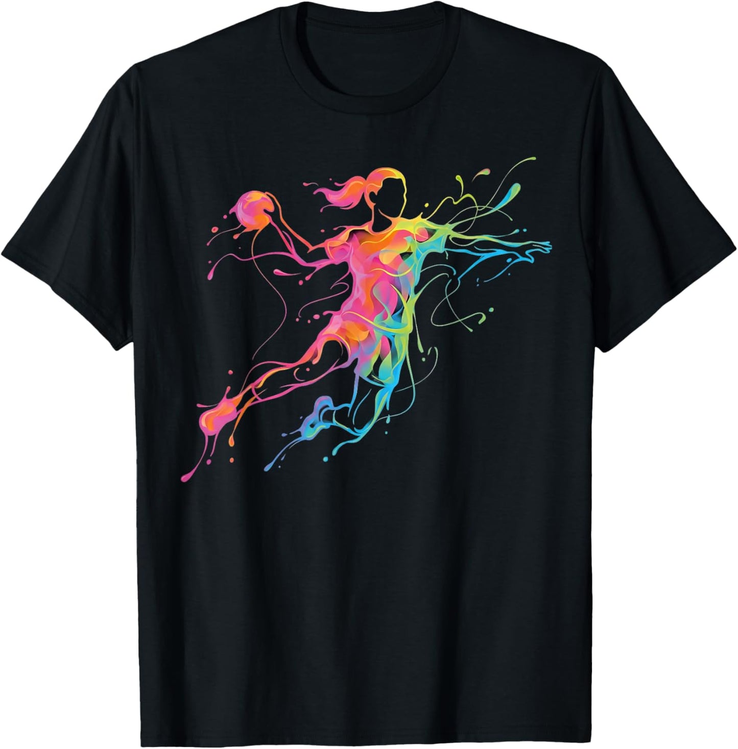 Handball Women's Child Girl T-Shirt - T-Shirt | Black