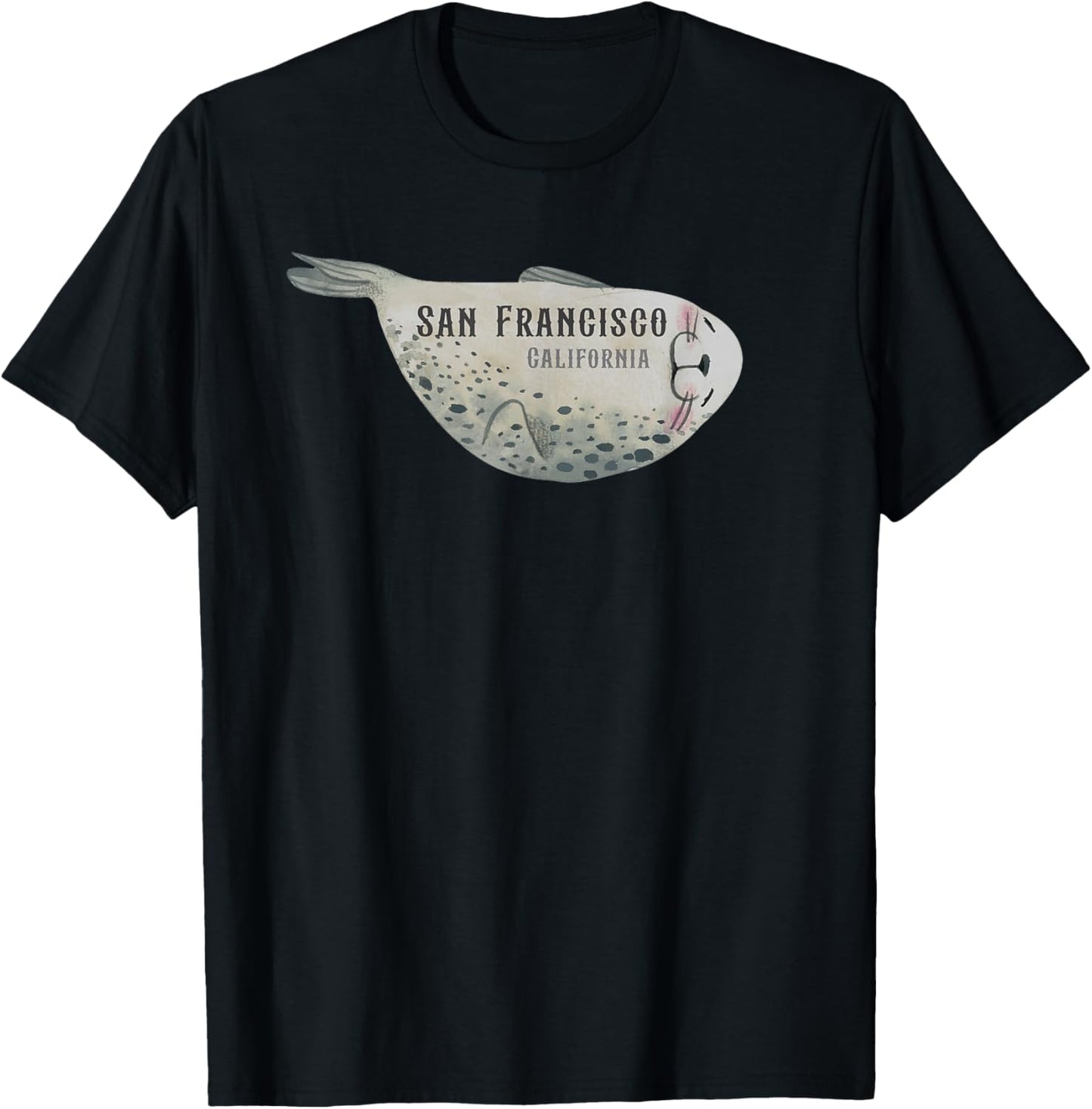 Sea Lions in San Francisco California T-Shirt - T-Shirt | Black