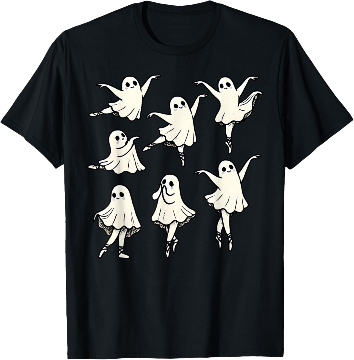 Ballet Ghost Ballet Dancer Spooky Dance Teacher Halloween T-Shirt - T-Shirt | Black