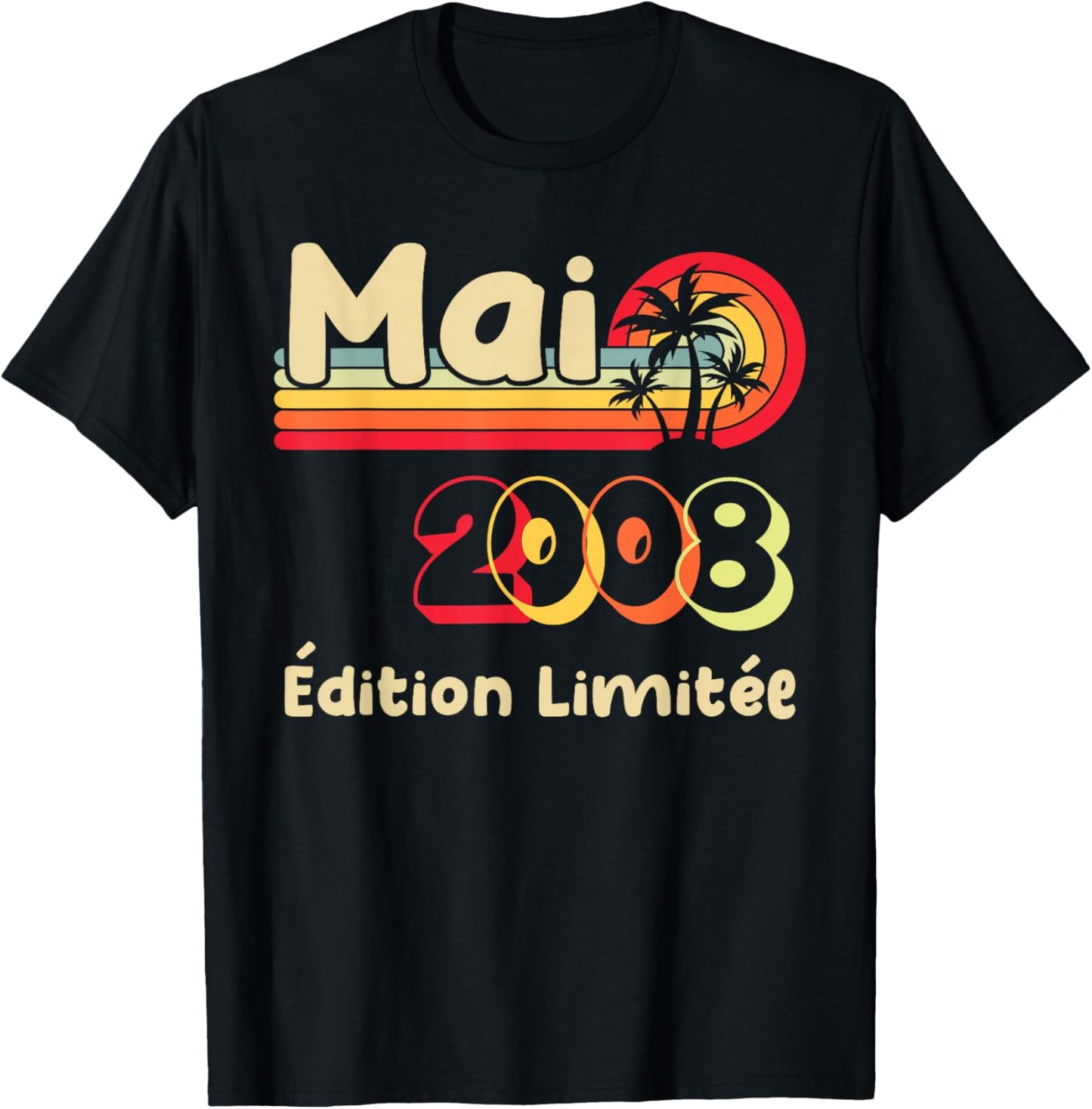 18 Ans Homme 2008 Anniversaire Mai 18 Ans Homme 2008 T-Shirt - T-Shirt | Black