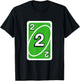 UNO Halloween Green 2 Card T-Shirt - T-Shirt | Black