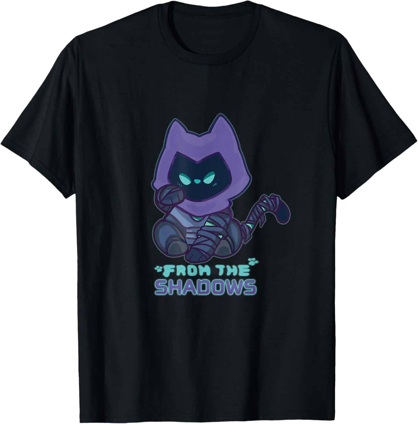 Chibi Omen Cat Valorant Gaming | Cute T-Shirt - T-Shirt | Black