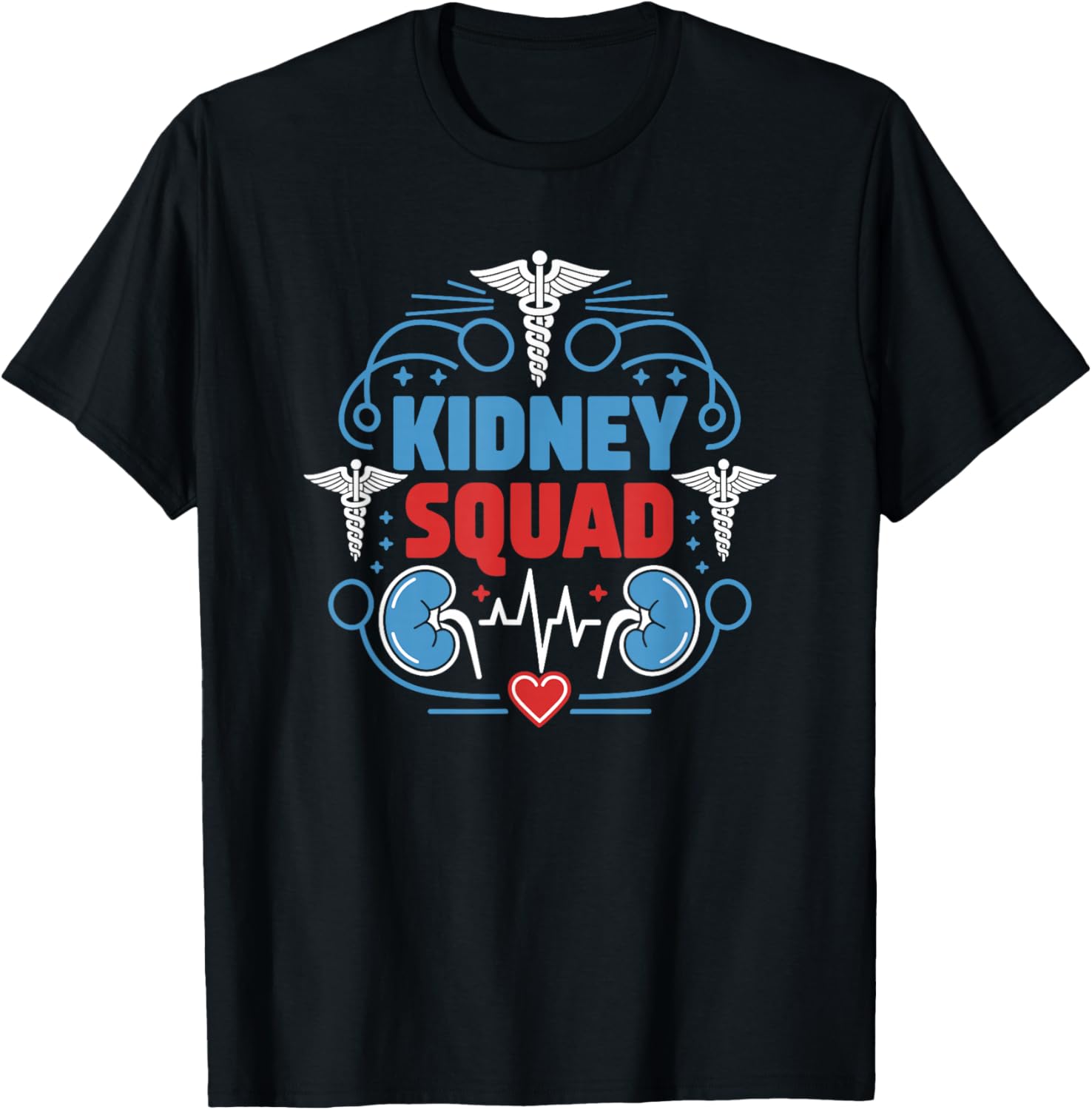 Dialysis Nurse Kidney Squad, Dialysis Tech Kidney Nurse T-Shirt - T-Shirt | Black