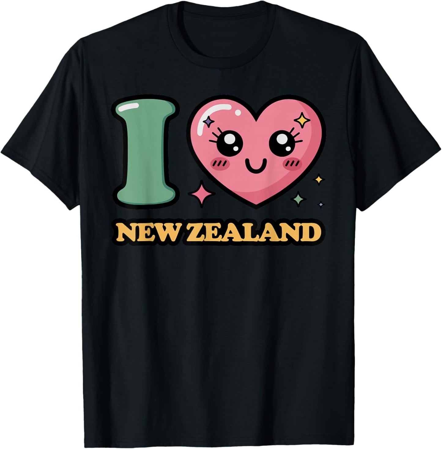 I Love New Zealand T-Shirt - T-Shirt | Black