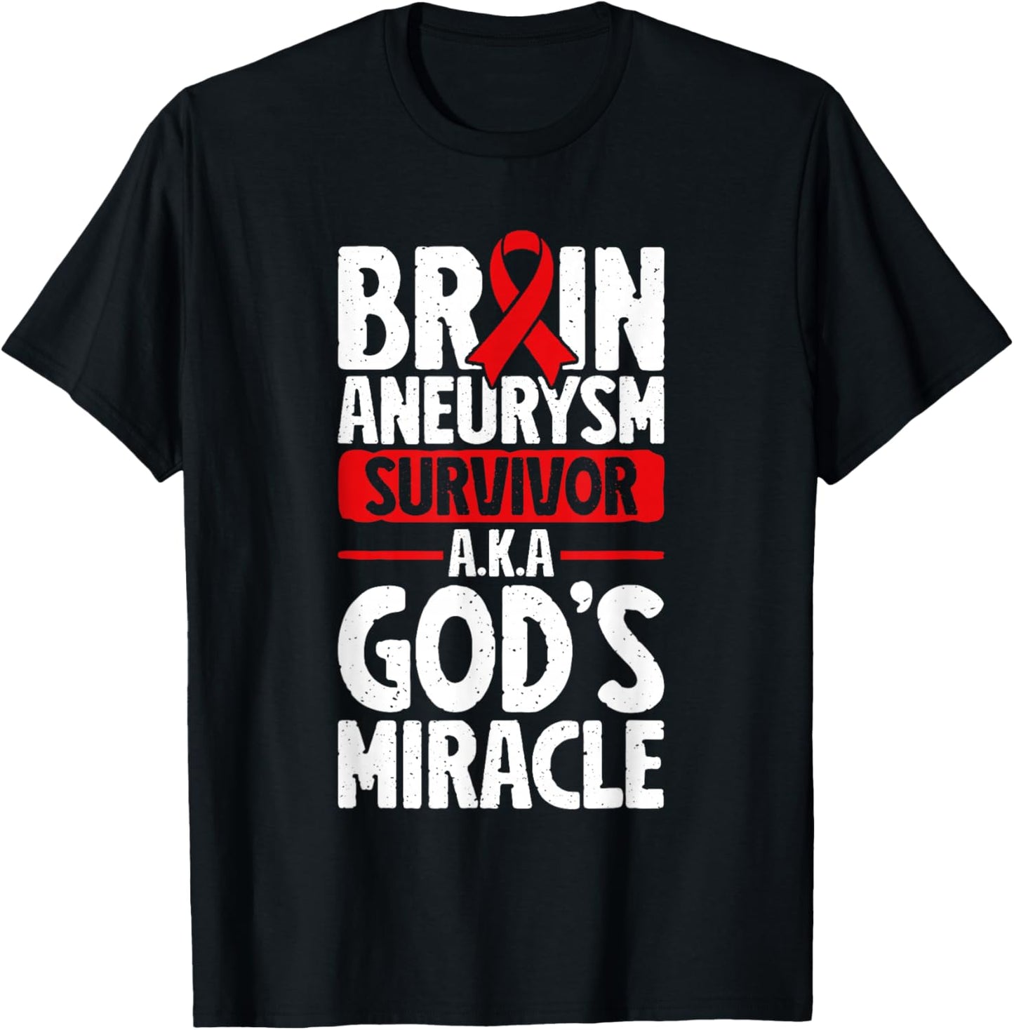 Brain Aneurysm Awareness Survivor T-Shirt - T-Shirt | Black