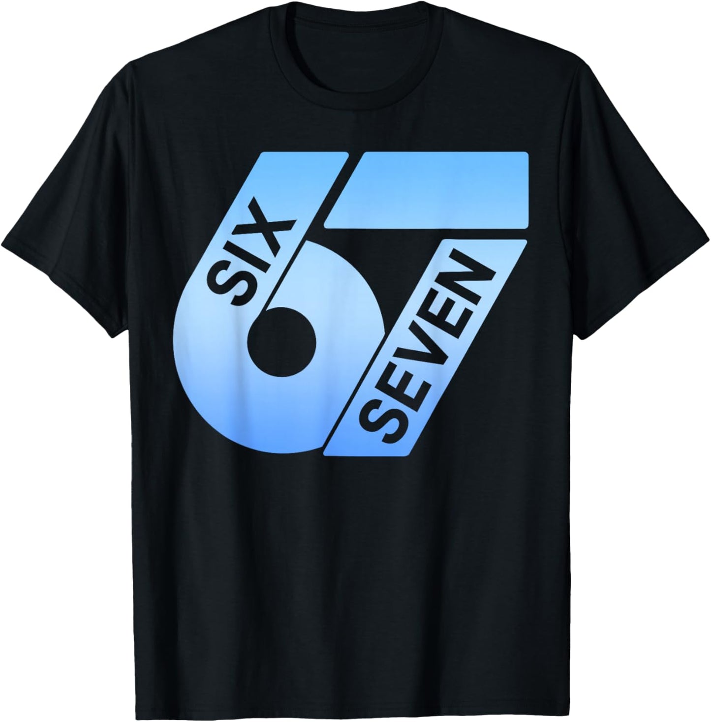 Six Seven 67 Colourful 6 7 Gen Alpha Slang Funny 6-7 Meme T-Shirt - T-Shirt | Black