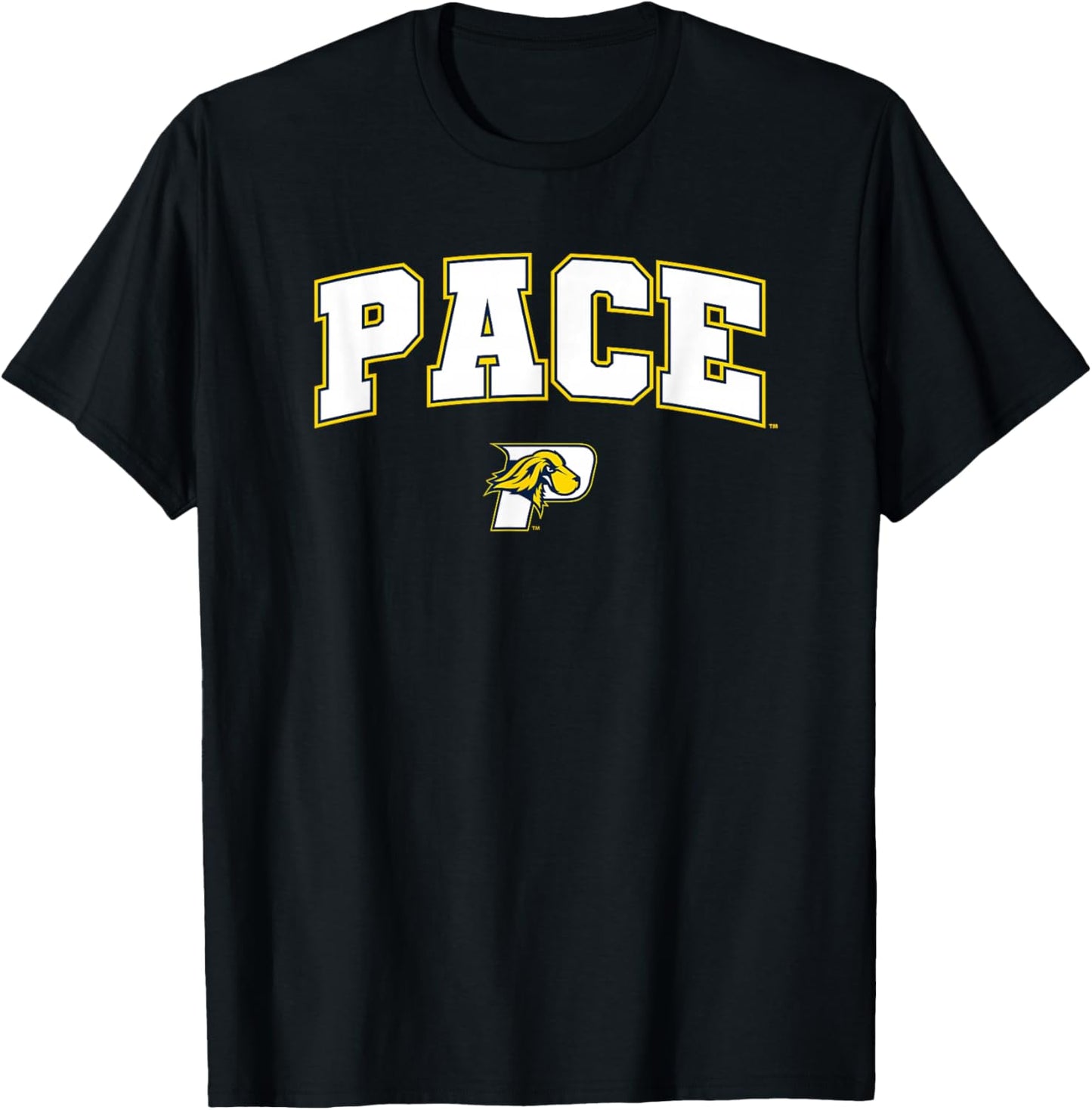 Pace University Setters Arch Logo T-Shirt - T-Shirt | Black
