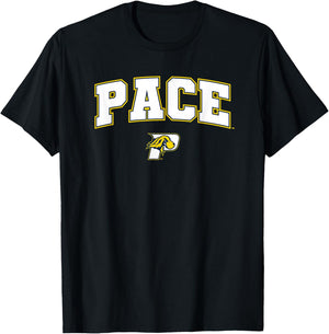 Pace University Setters Arch Logo T-Shirt - T-Shirt | Black