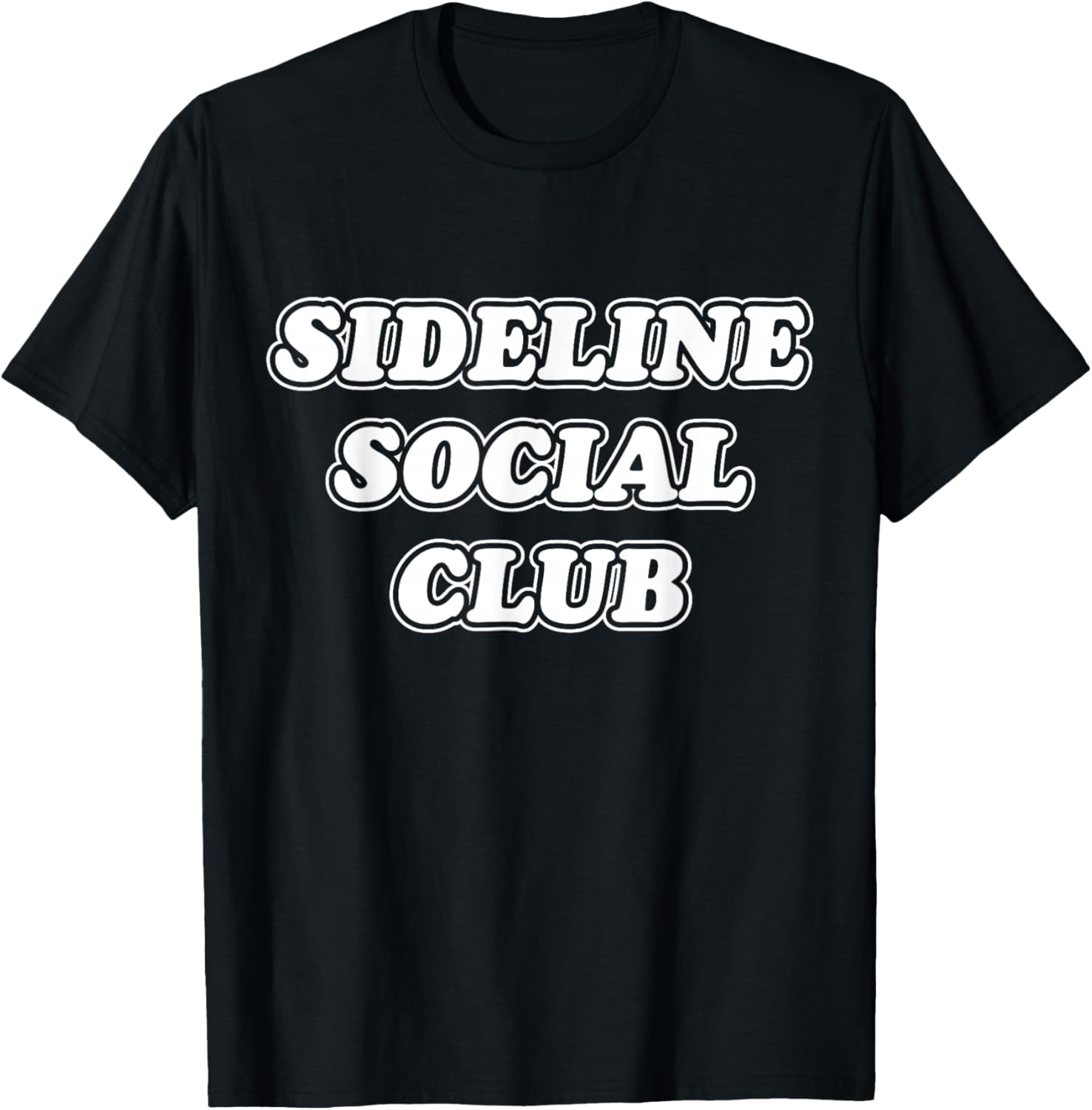 Funny Sideline Social Club Matching Sports T-Shirt - T-Shirt | Black