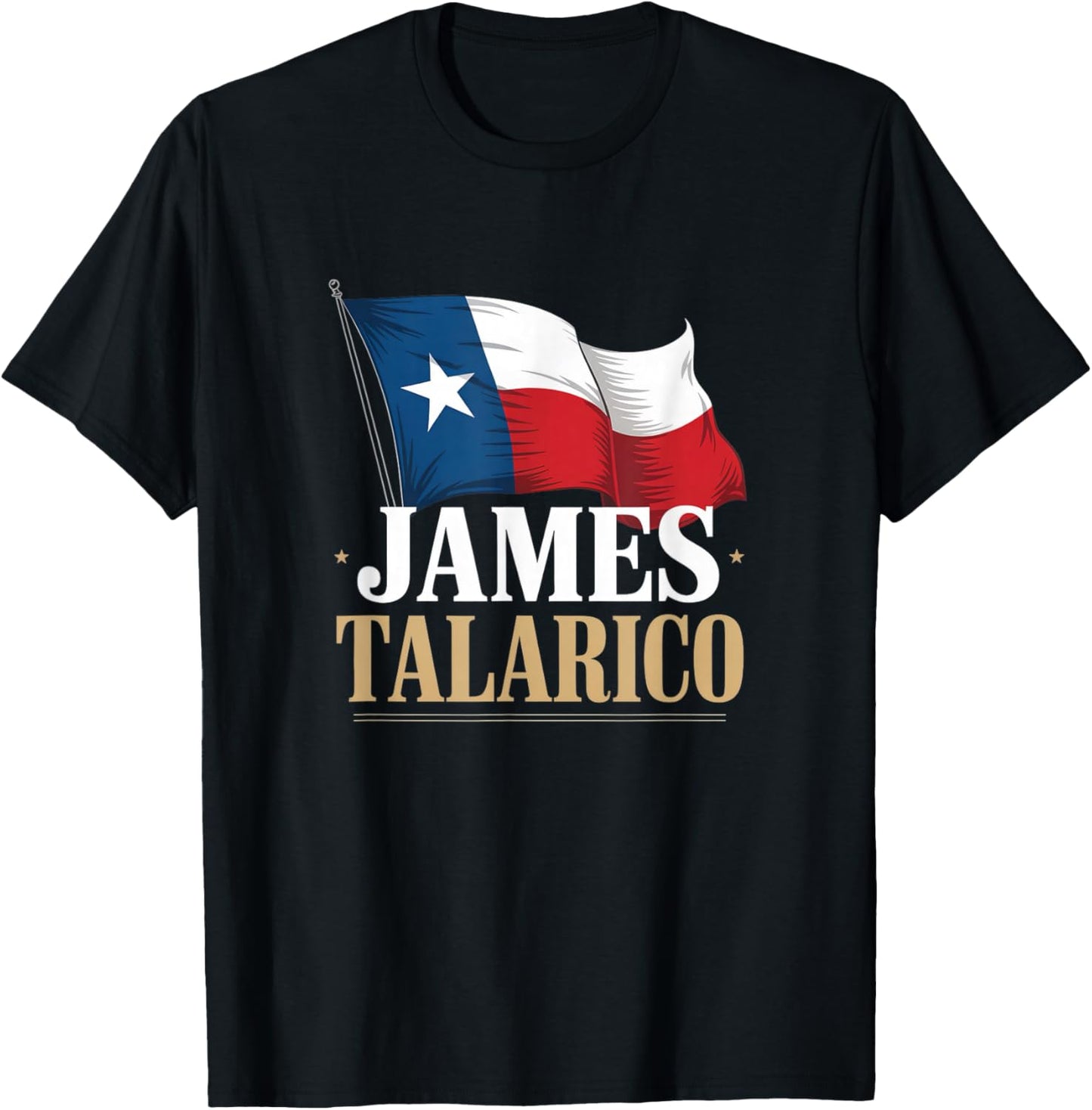 James Talarico Texas Democrat Political Texas Flag T-Shirt - T-Shirt | Black