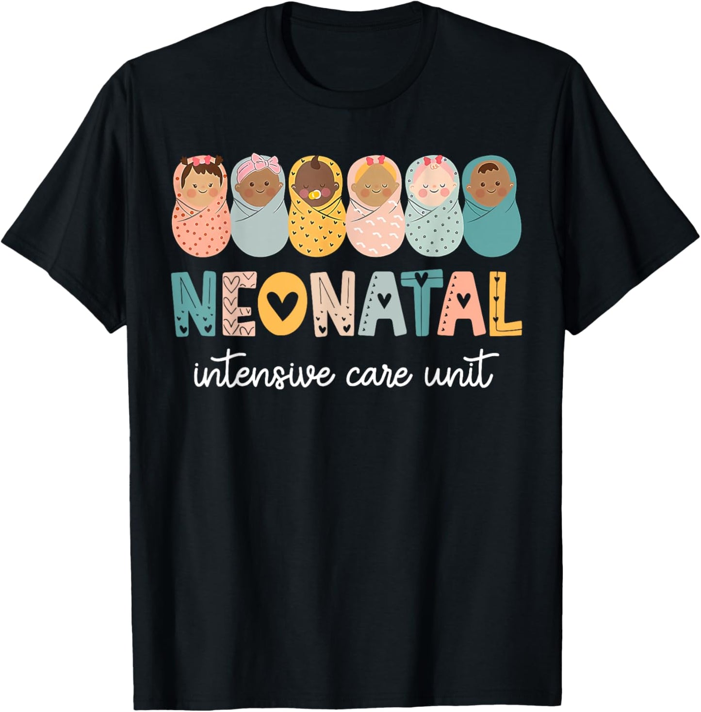 Retro Nicu Nurse Shirt Neonatal Intensive Care Unit T-Shirt - T-Shirt | Black