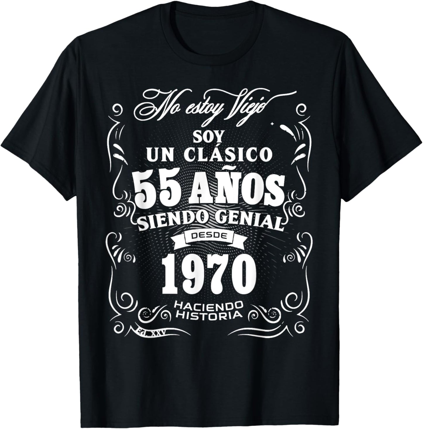55th Birthday gift in Spanish Regalo cumpleanos 55 T-Shirt - T-Shirt | Black