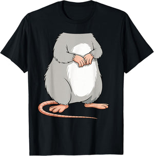 Mouse Rat Shirt Adult Children Men Women Body Mouse Rat Costume T-Shirt - T-Shirt | Black