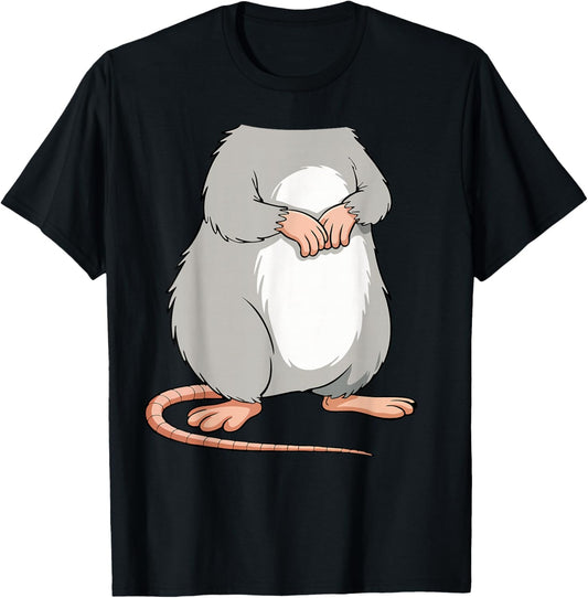 Mouse Rat Shirt Adult Children Men Women Body Mouse Rat Costume T-Shirt - T-Shirt | Black