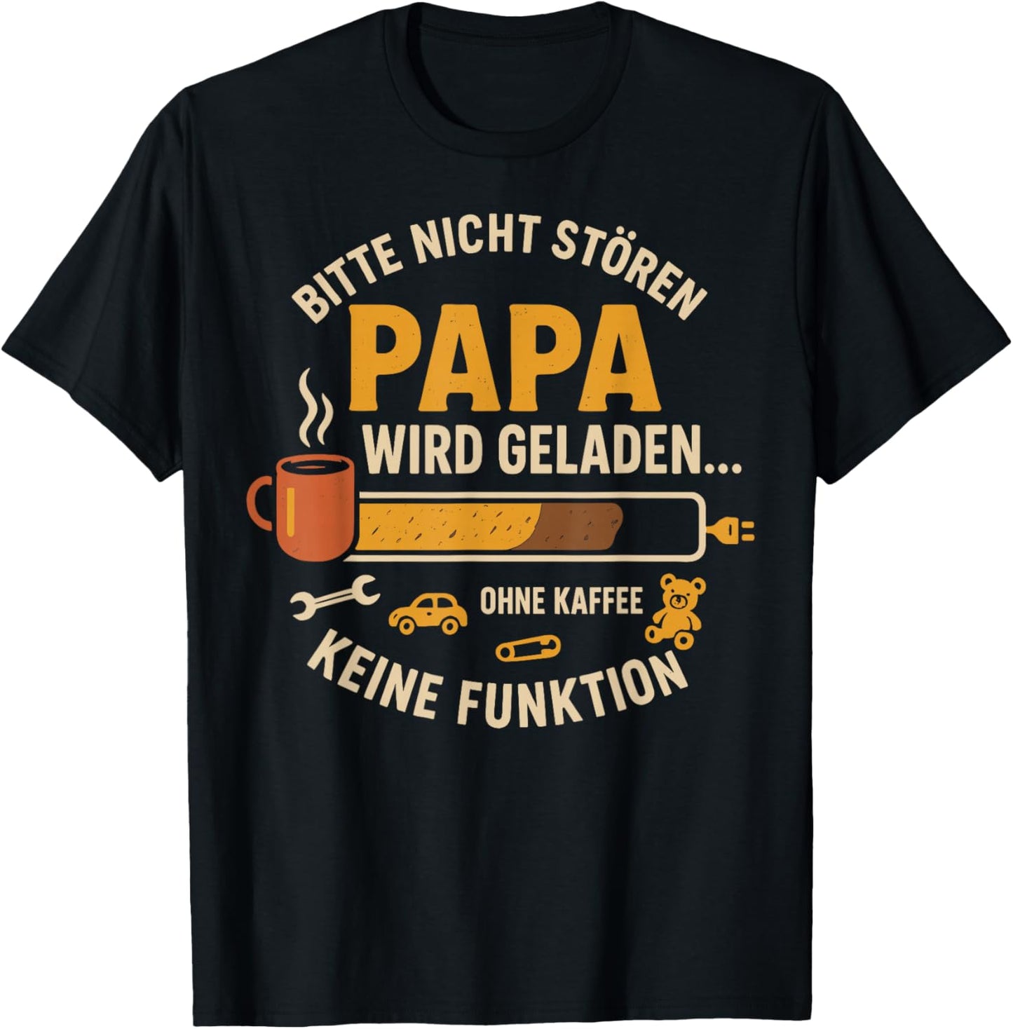 Papa Geschenk Papa Vatertag Shirt Herren Lustig Papa T-Shirt - T-Shirt | Black