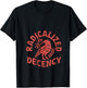 Radicalized by Basic Decency Resist Boho Floral Women V-Neck T-Shirt - T-Shirt | Black