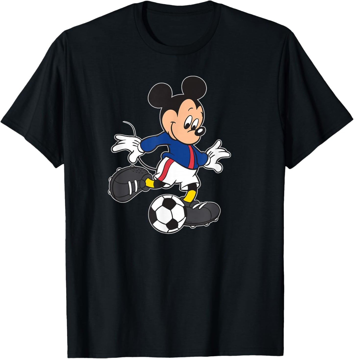 Disney Sports Mickey Mouse Soccer Team Player Football T-Shirt - T-Shirt | Black
