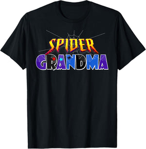 Spider Grandma Design Mother's Day Matching Family Birthday T-Shirt - T-Shirt | Black