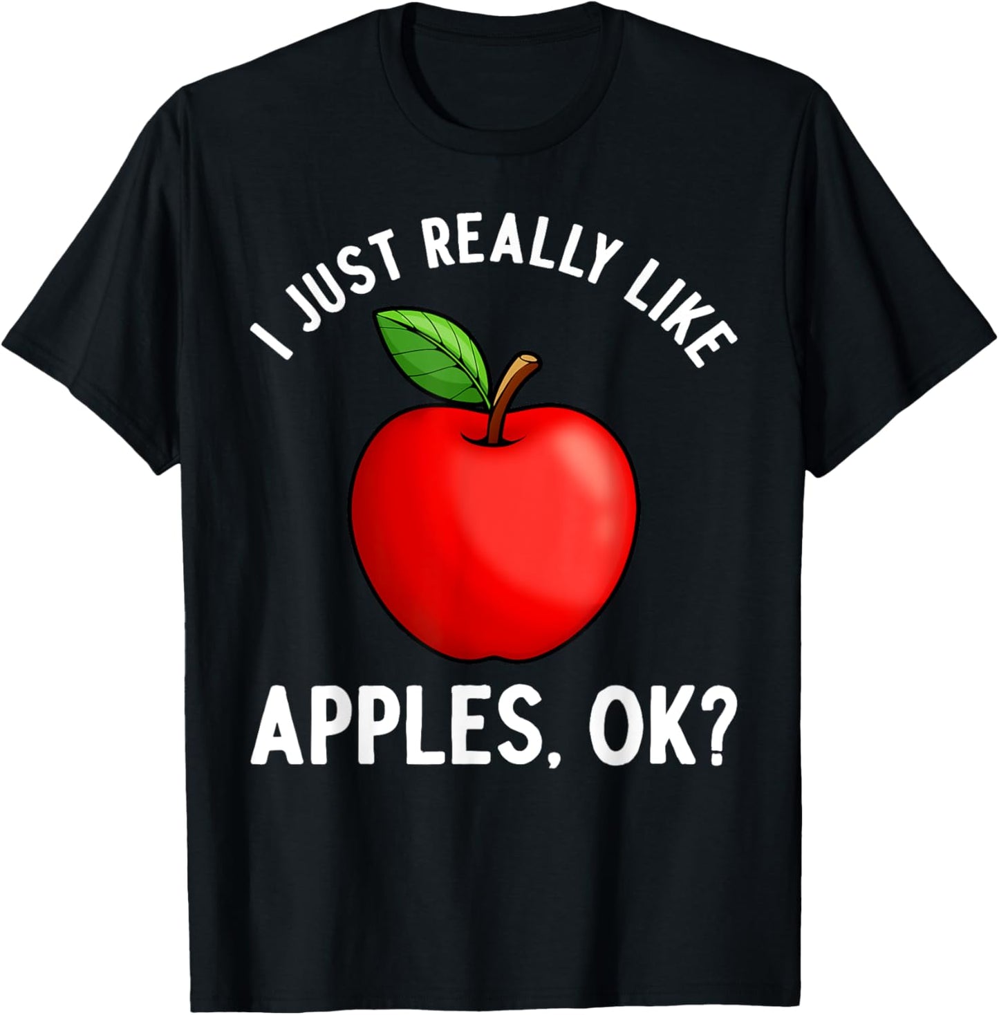 Cool Apple Art Women Kids Apple Picking Fruit Apples T-Shirt - T-Shirt | Black