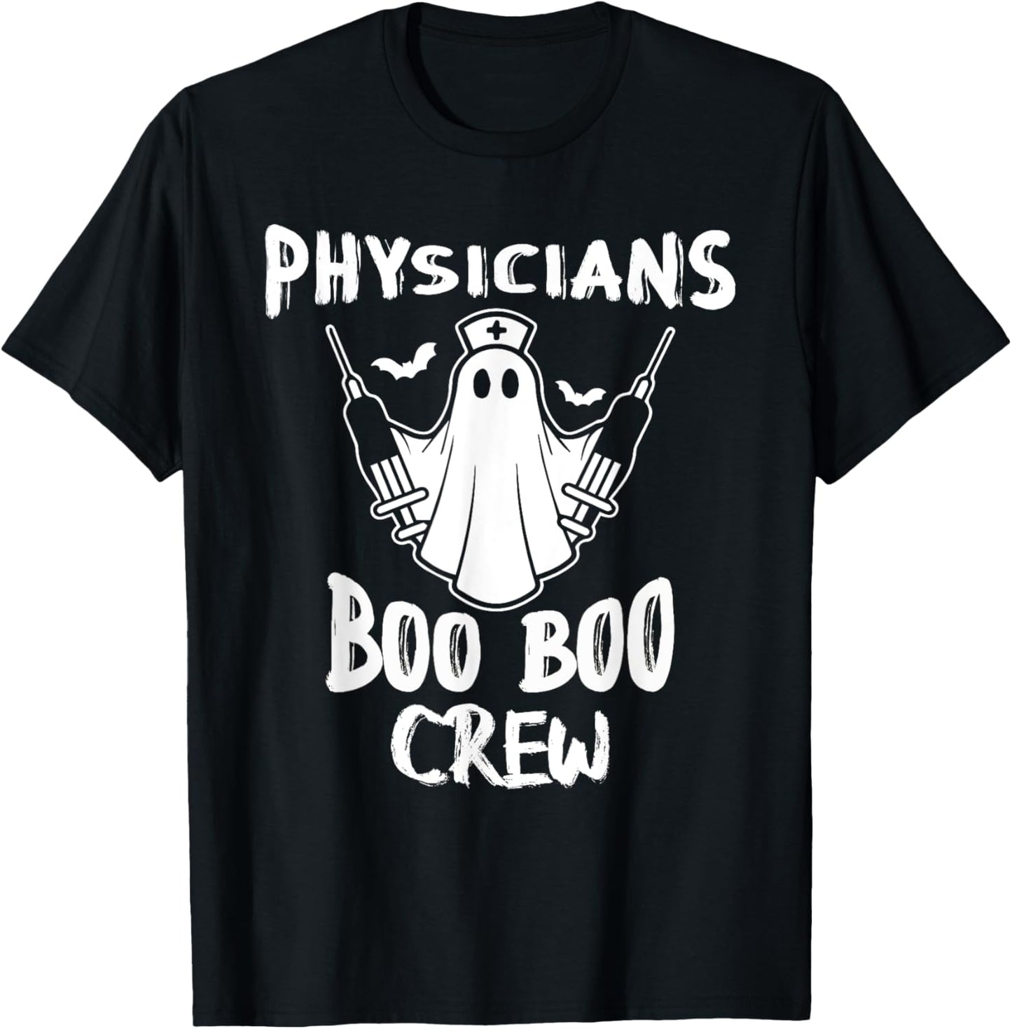 Physician Boo Boo Crew Halloween Nurse Ghost Costume T-Shirt - T-Shirt | Black
