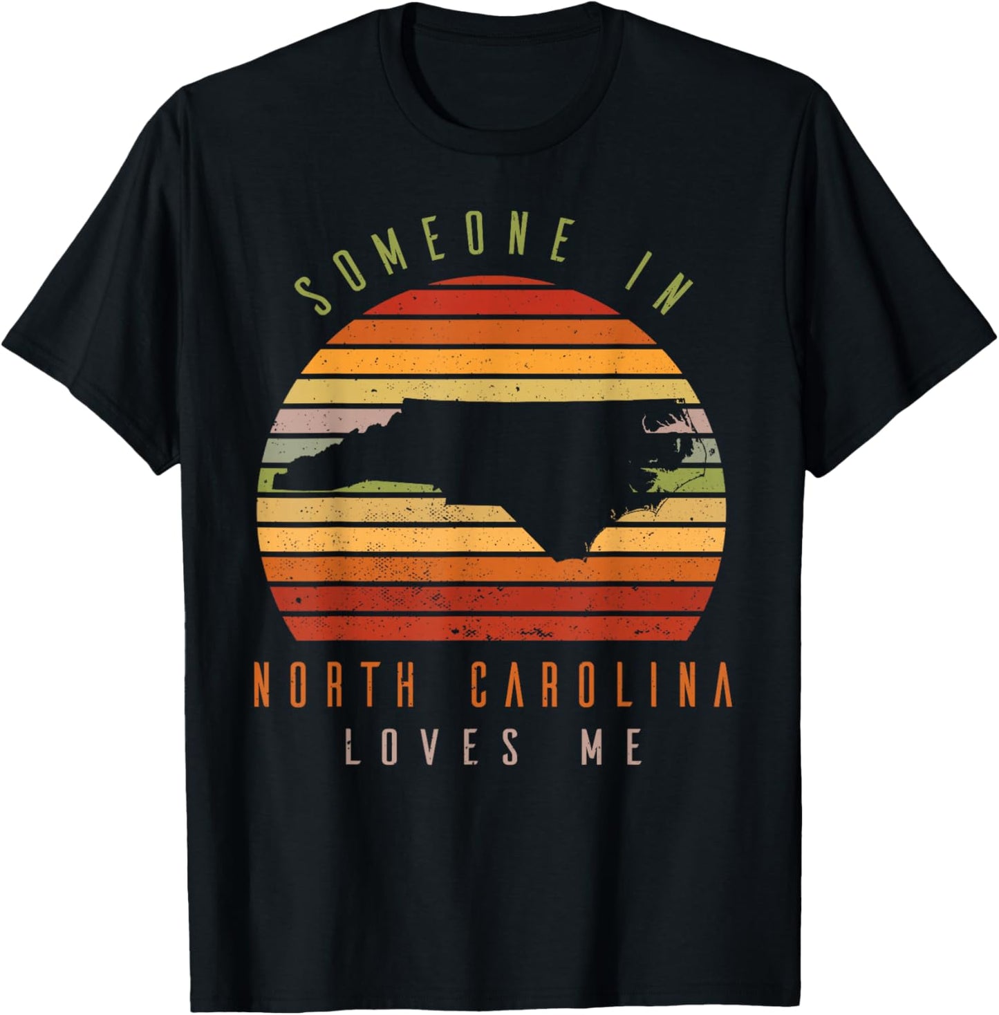 Someone In North Carolina Loves Me Vintage State Retro T-Shirt - T-Shirt | Black