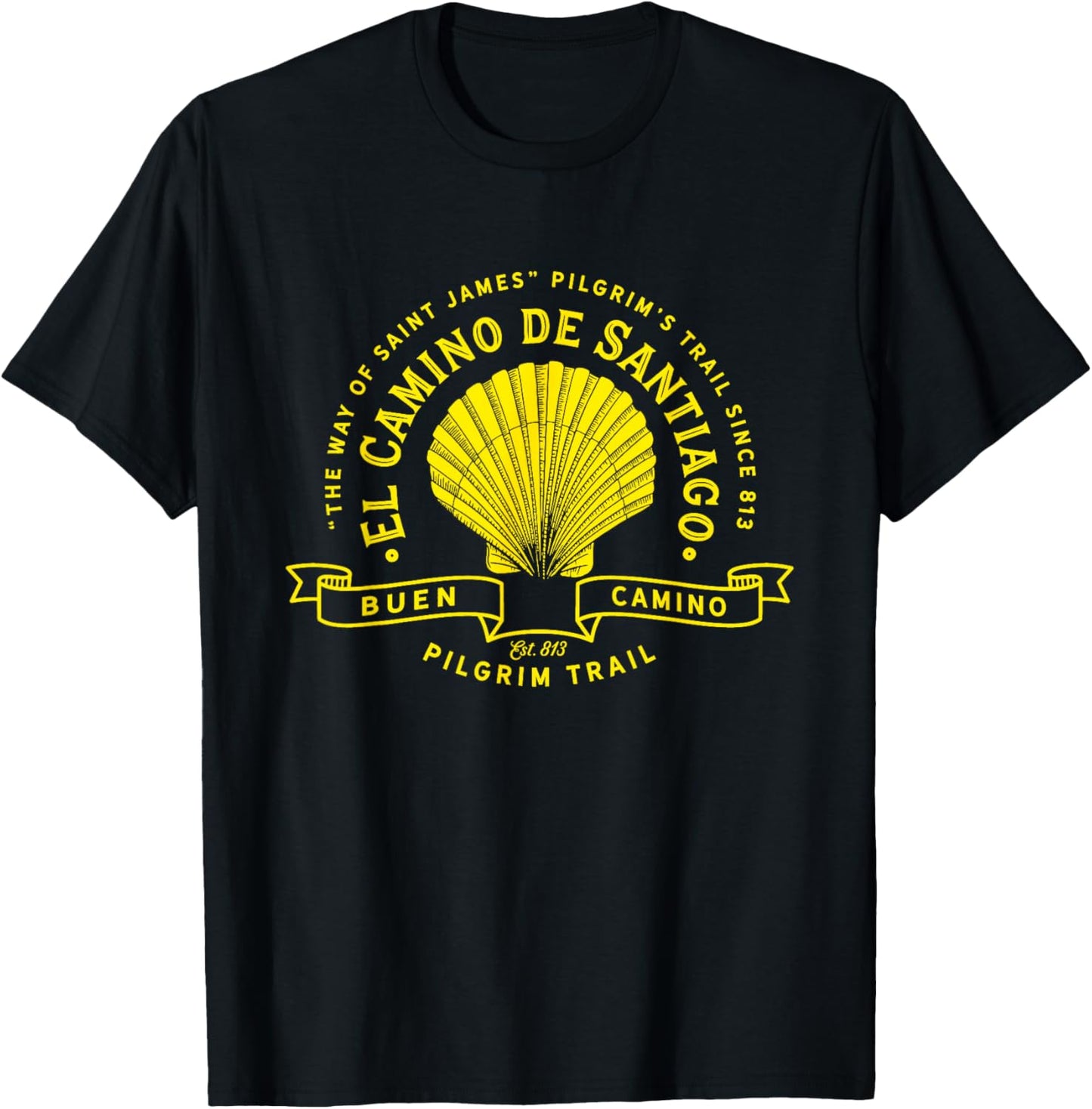 The Way of Saint James "Buen Camino" El Camino de Santiago T-Shirt - T-Shirt | Black