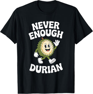 Funny Durian Retro T-Shirt - T-Shirt | Black