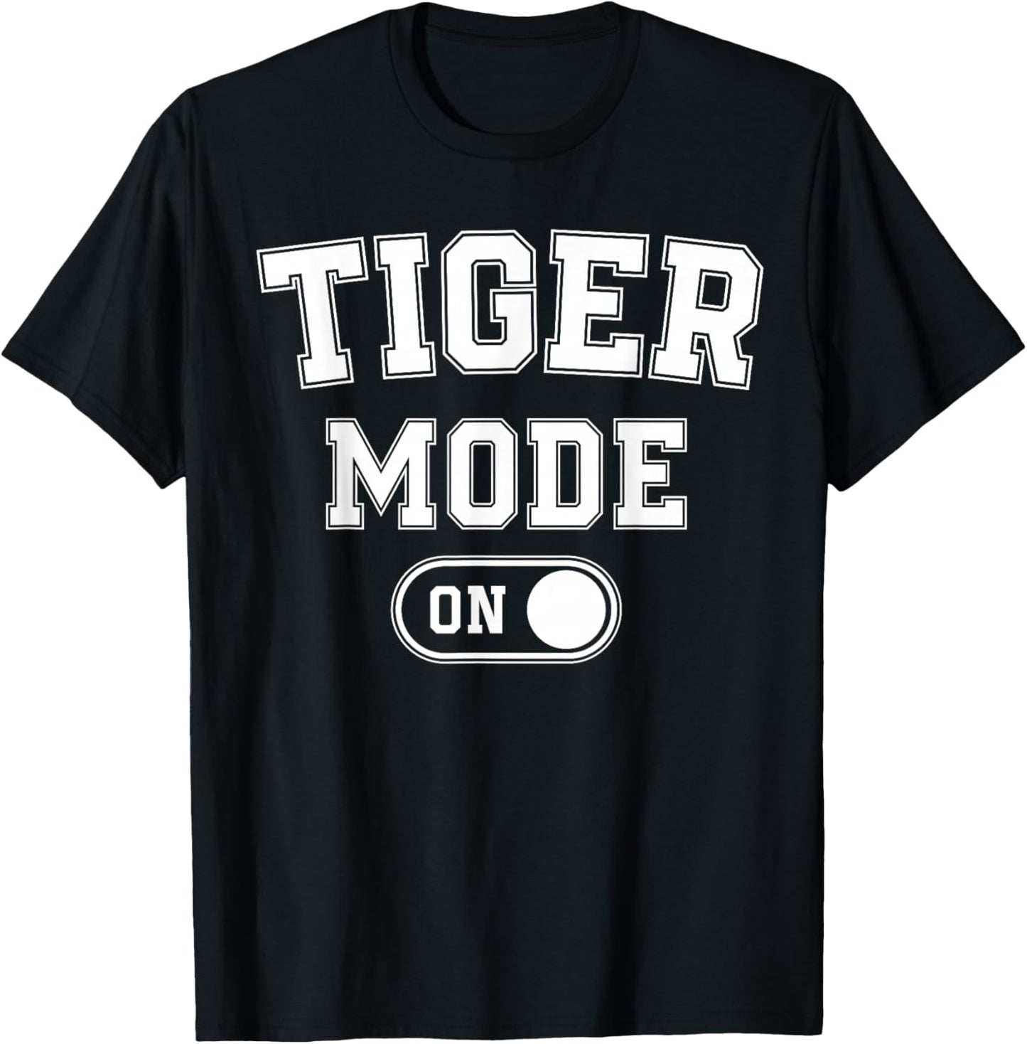 Tiger Mode On Costume Funny Striped Predator Gift Cat Lover T-Shirt - T-Shirt | Black