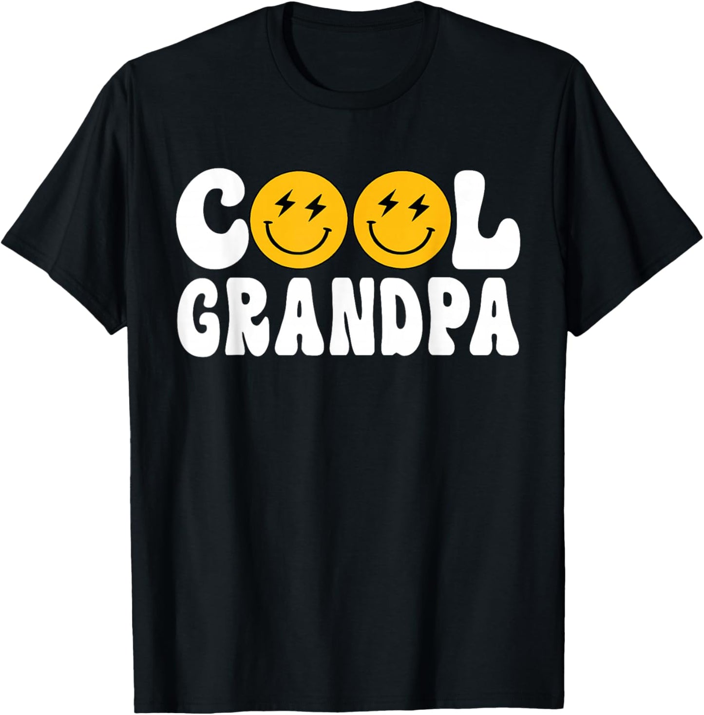 Grandpa One Happy Dude Birthday Theme Family Matching T-Shirt - T-Shirt | Black