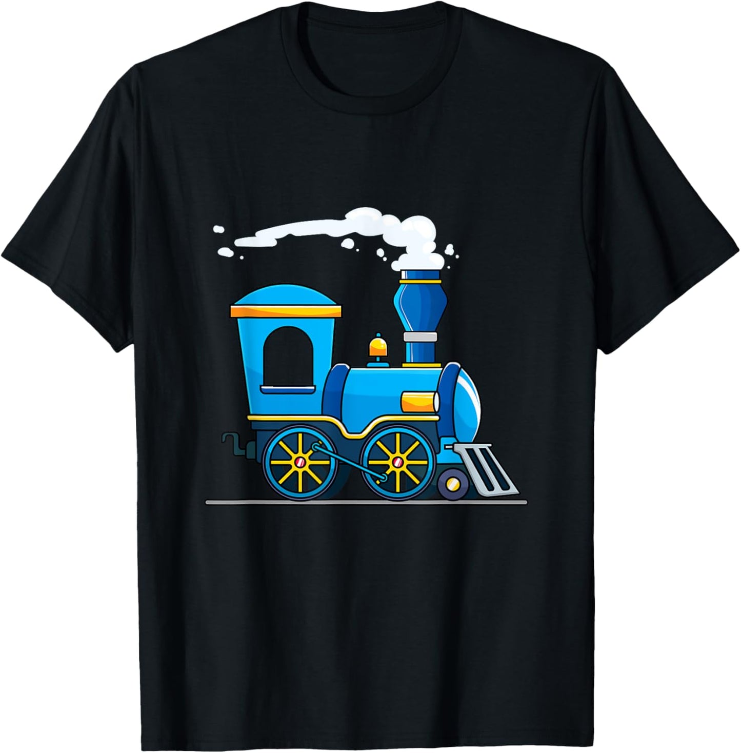 Birthday Choo Choo Blue Train Lovers Kids Boys Girls Toddler T-Shirt - T-Shirt | Black