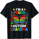 Im A Proud Autism Grandma Awareness Puzzle Piece T-Shirt - T-Shirt | Black