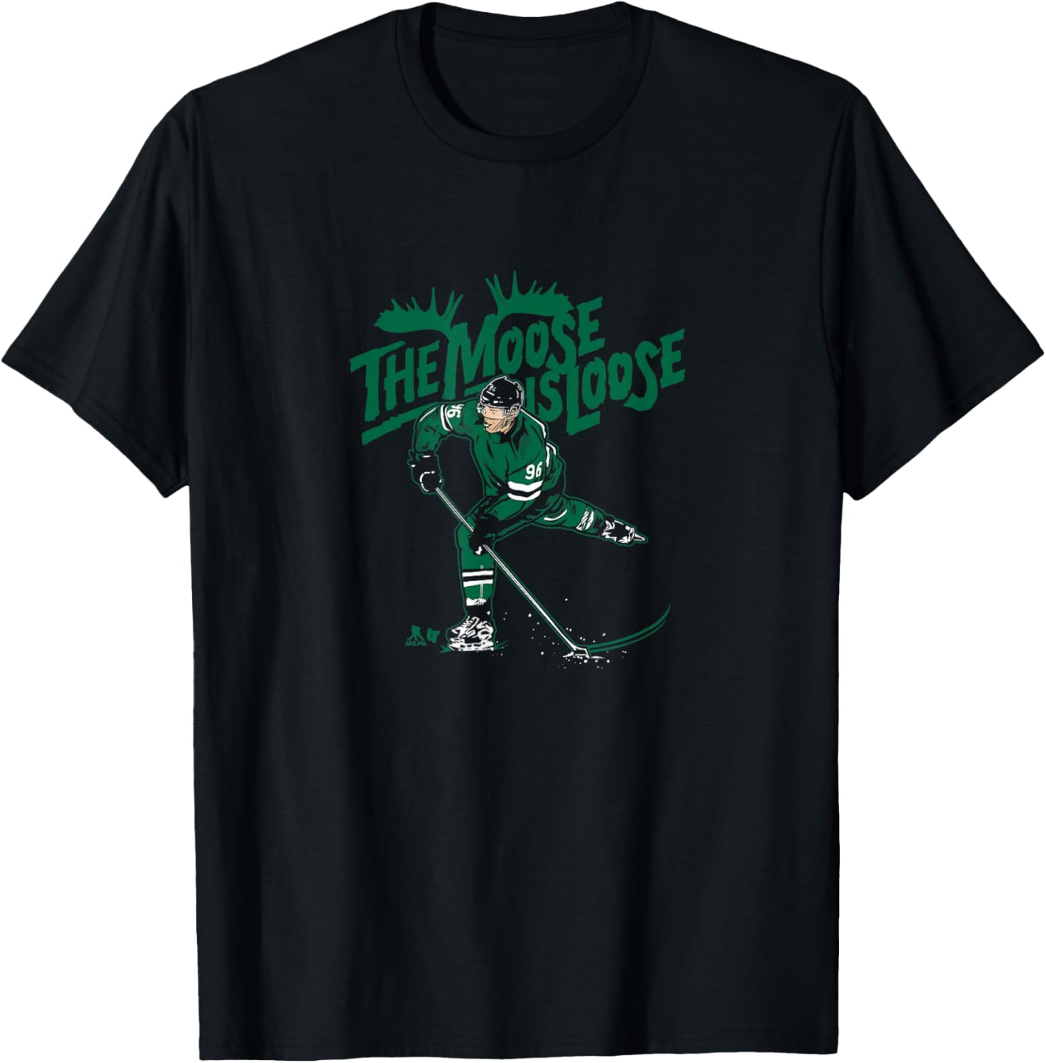Mikko Rantanen - The Moose is Loose - Dallas Hockey T-Shirt - T-Shirt | Black
