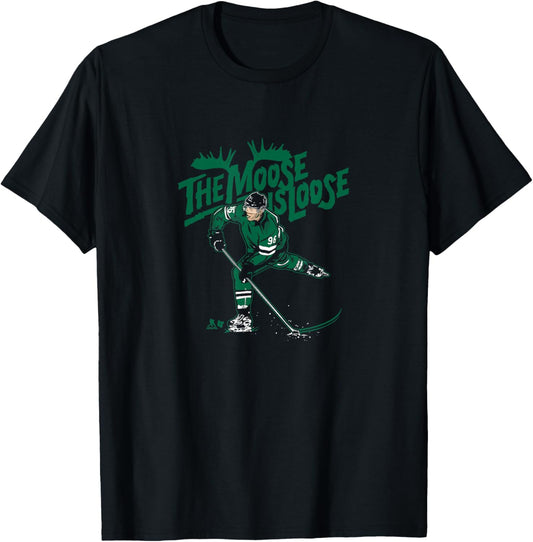 Mikko Rantanen - The Moose is Loose - Dallas Hockey T-Shirt - T-Shirt | Black