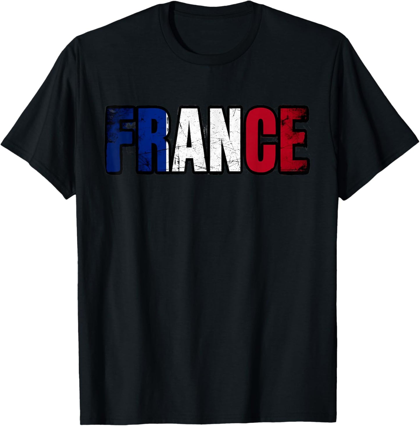 Drapeau France Fierté France T-Shirt - T-Shirt | Black