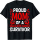 Head&Neck Cancer Awareness Movement Ribbon Mom of a Survivor T-Shirt - T-Shirt | Black