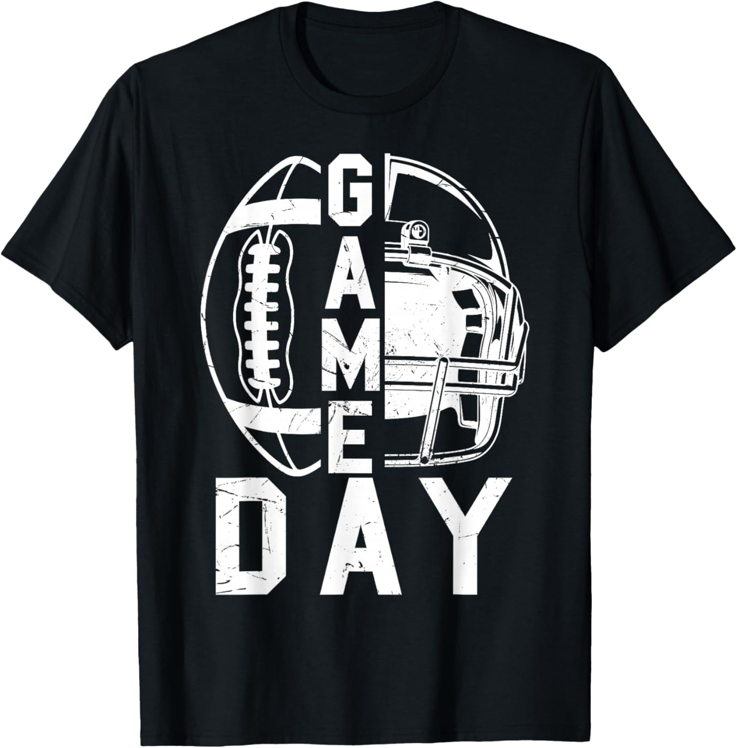 Game Day Football Season Funny Team Sports Vintage T-Shirt - T-Shirt | Black