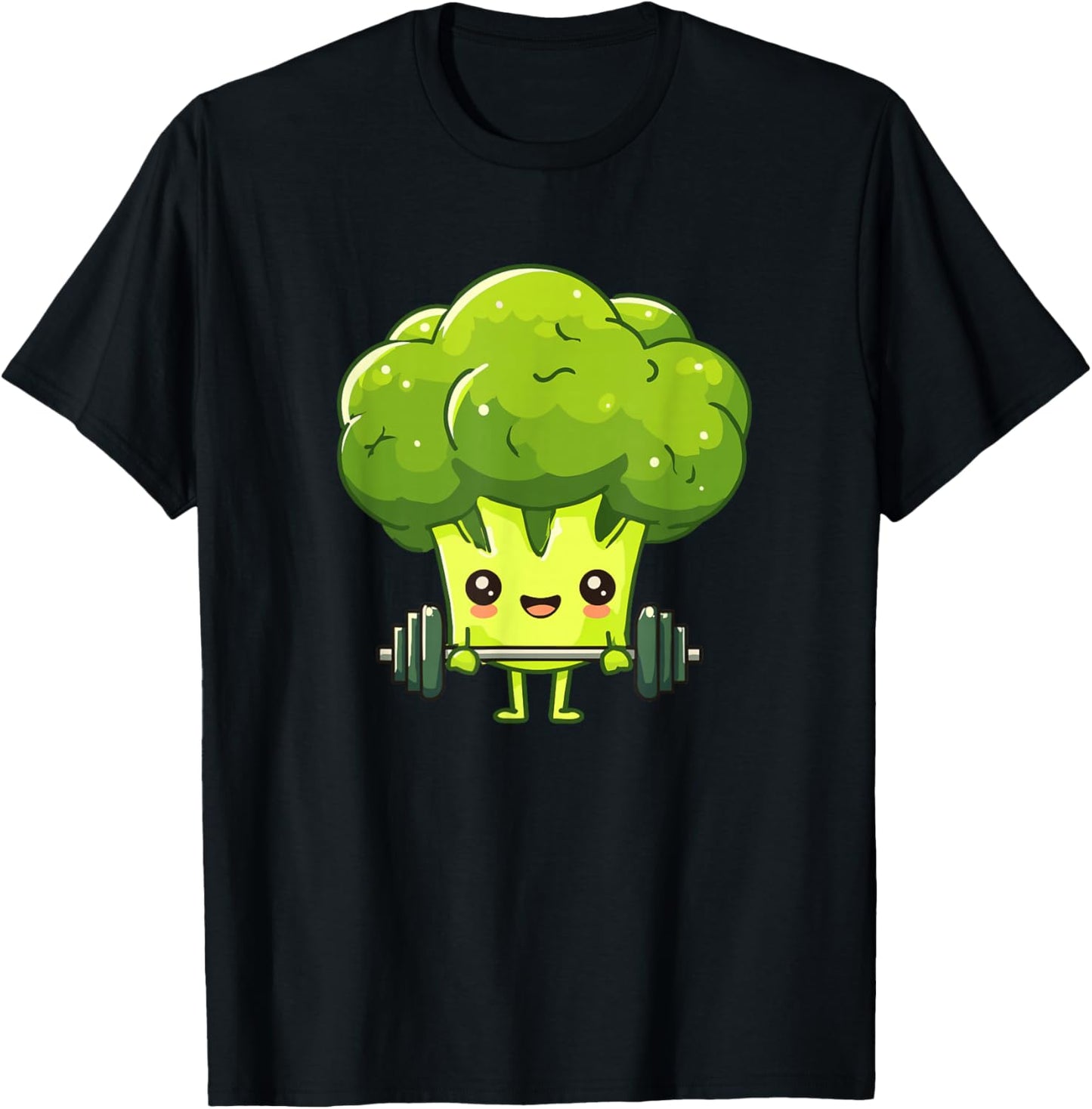 Broccoli Weightlifting Funny Fitness Vegan T-Shirt - T-Shirt | Black