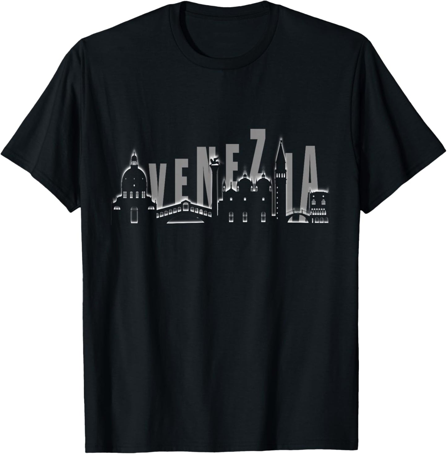 Elegante Skyline von Venedig T-Shirt - T-Shirt | Black