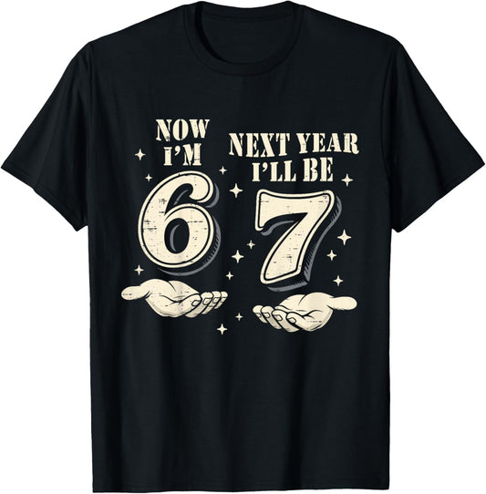 6 Year Old Birthday Boys Kids Now I'm 6 Next Year I'll be 7 T-Shirt - T-Shirt | Black