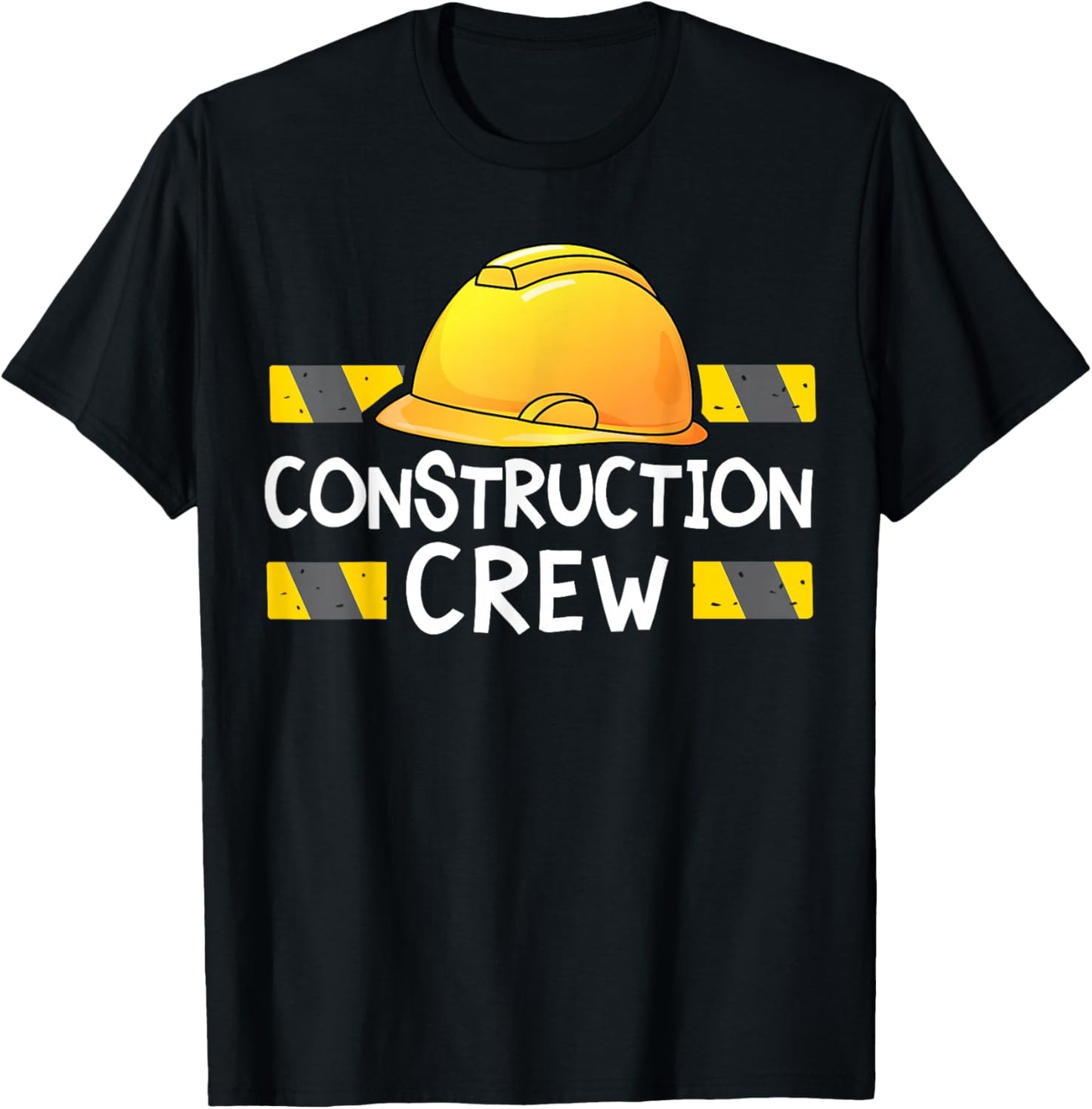 Boys Construction Crew Birthday Party Supplies Matching T-Shirt - T-Shirt | Black