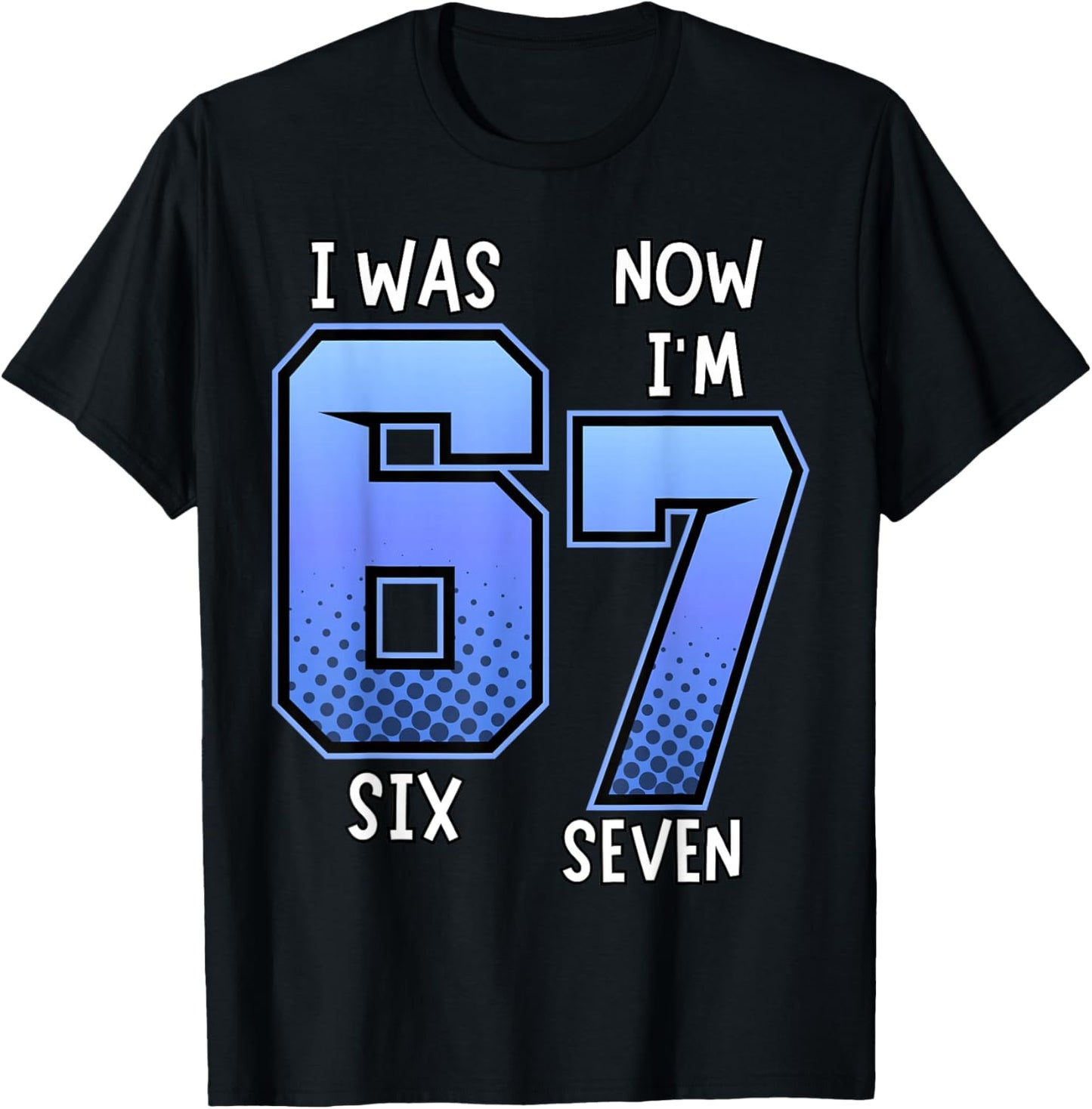 I Was 6 Now I'm 7 Birthday Shirt for Kids 7th Birthday T-Shirt - T-Shirt | Black