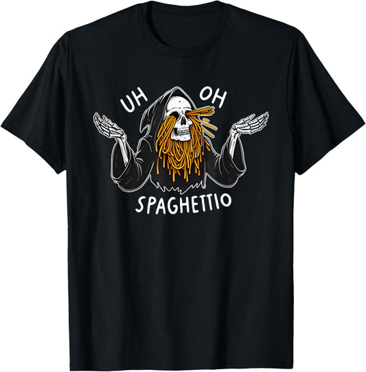 Uh Oh Spaghettio Halloween - -Adults, Black, Small, Short Sleeve, , Halloween novelty T-Shirt - T-Shirt | Black